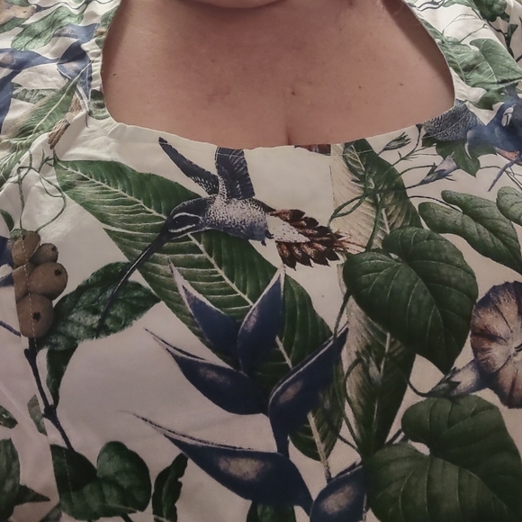 Eshakti size 3X floral print cotton dress - Picture 3 of 4